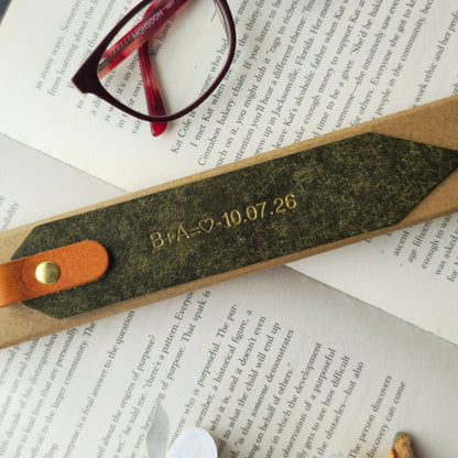 Foundry Personalised Leather Bookmark