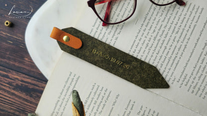 Foundry Personalised Leather Bookmark