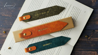 Foundry Personalised Leather Bookmark