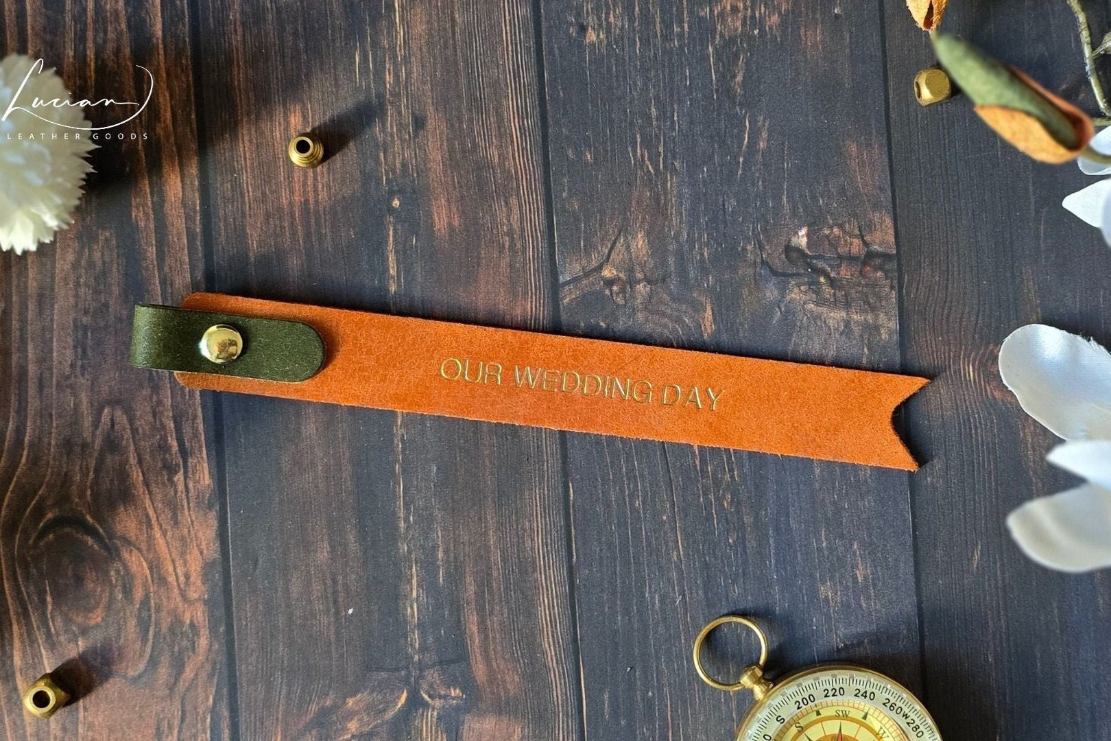 Personalised Leather Bookmark