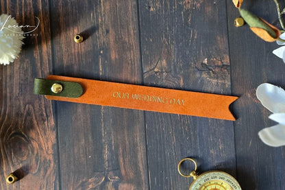 Personalised Leather Bookmark