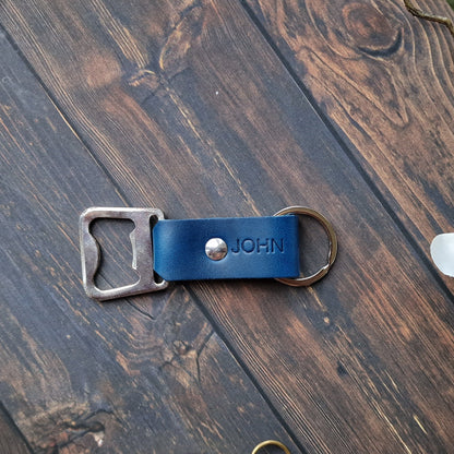 Personalised Leather Bottle Opener