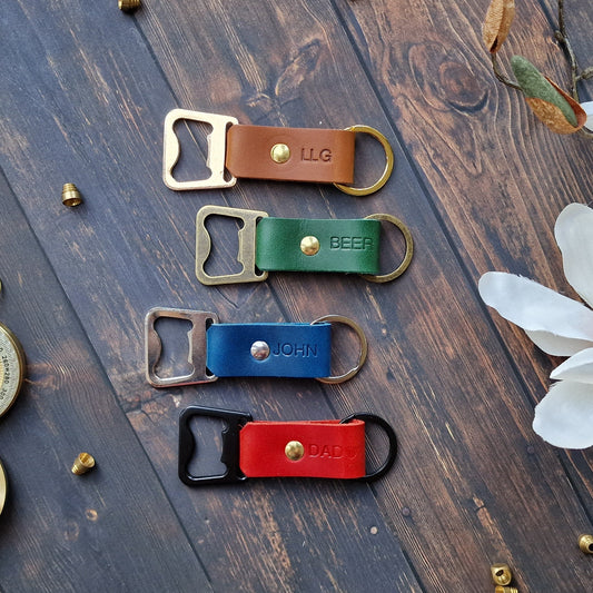 Personalised Leather Bottle Opener