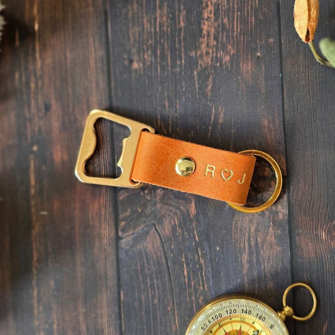 Engraved Leather Bottle Opener